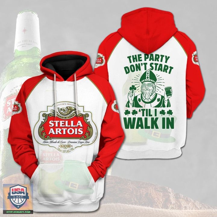 Stella Artois The Party Don’T Start Til I Walk In 3D Hoodie Stella Artois The Party Don’T Start Til I Walk In 3D Hoodie