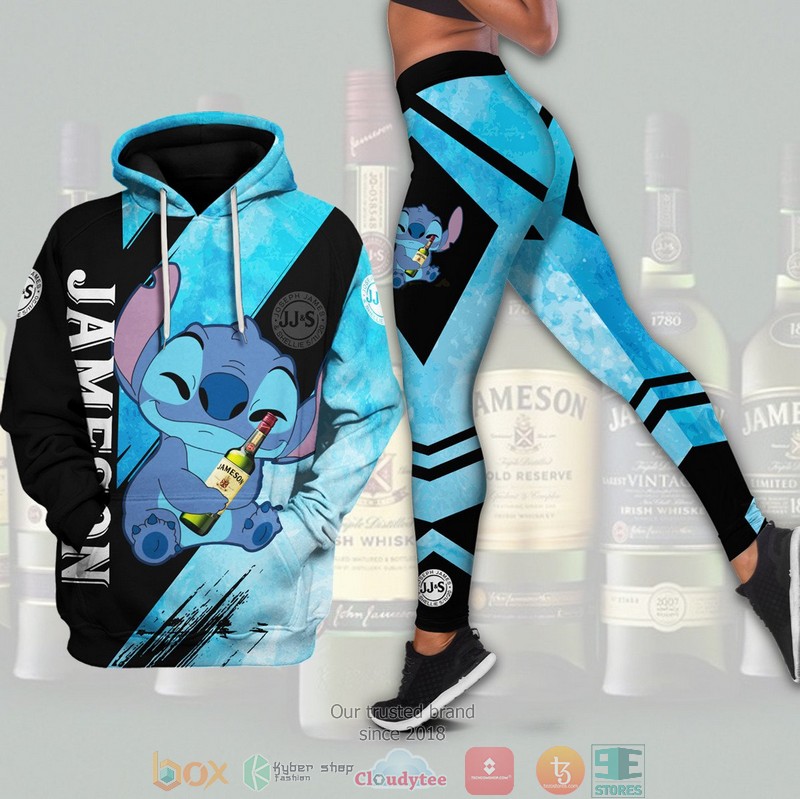 Stitch Hug Jameson Irish Whiskey 3D Hoodie Stitch Hug Jameson Irish Whiskey 3D Hoodie