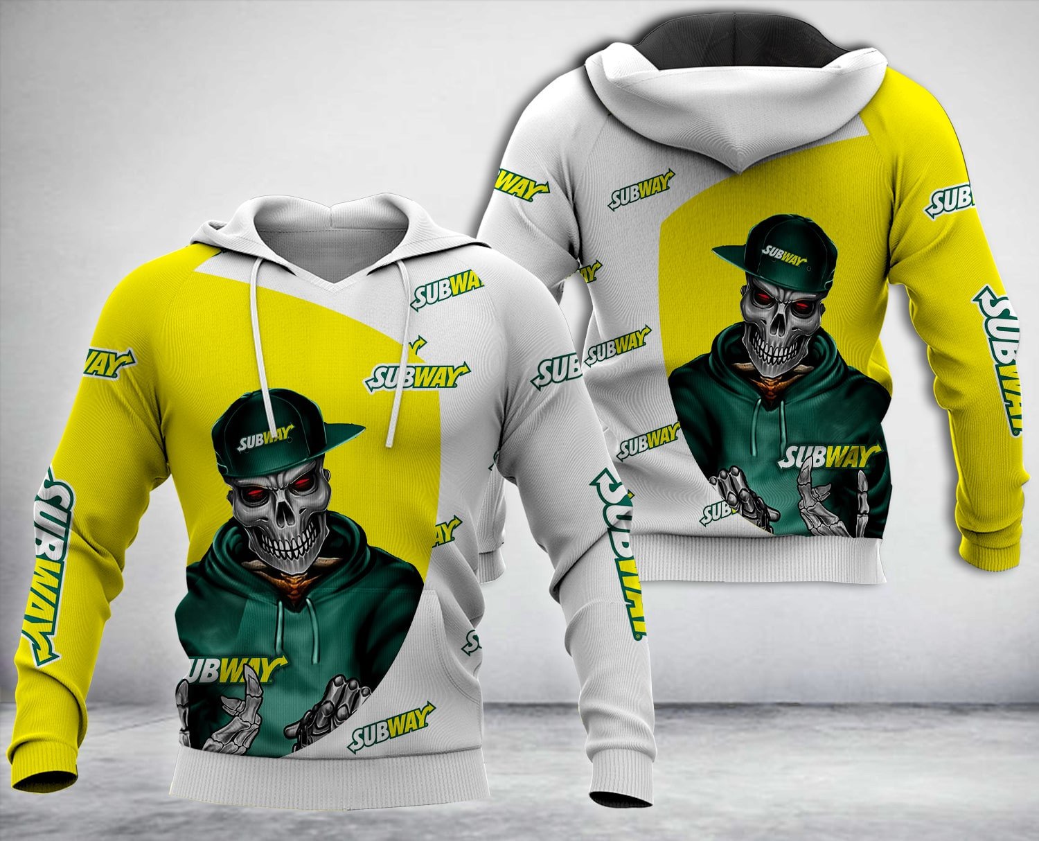 Subway Skull 3D Hoodie Subway Skull 3D Hoodie