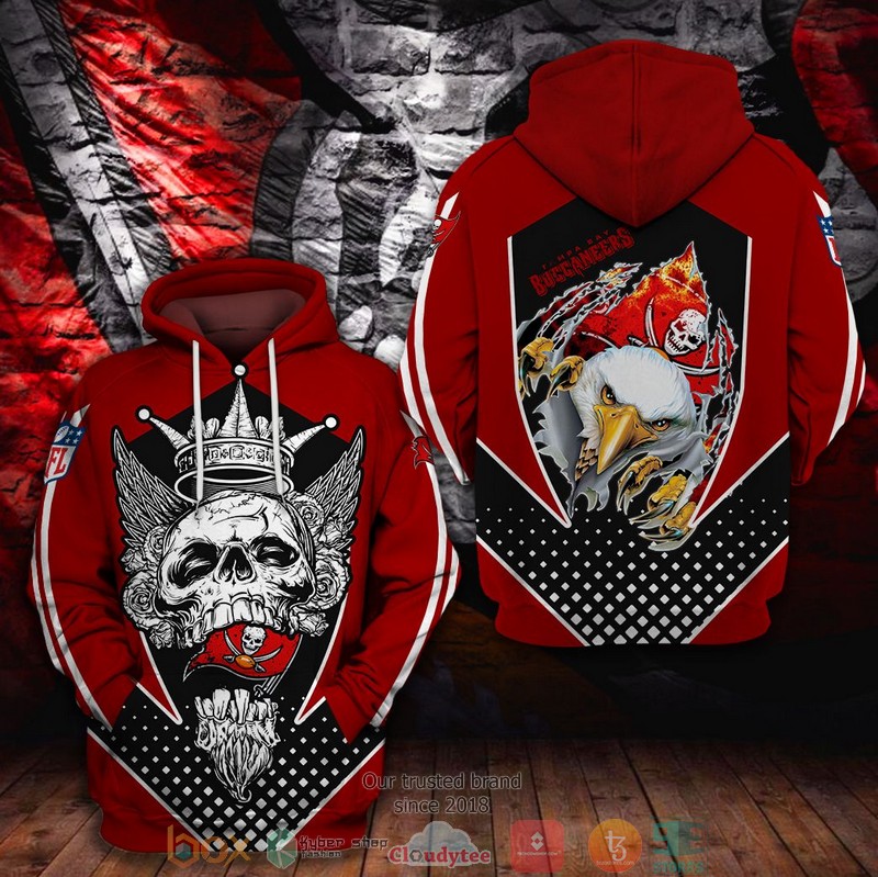 Tampa Bay Buccaneers Nfl Skull Wing Eagle 3D Hoodie Tampa Bay Buccaneers Nfl Skull Wing Eagle 3D Hoodie