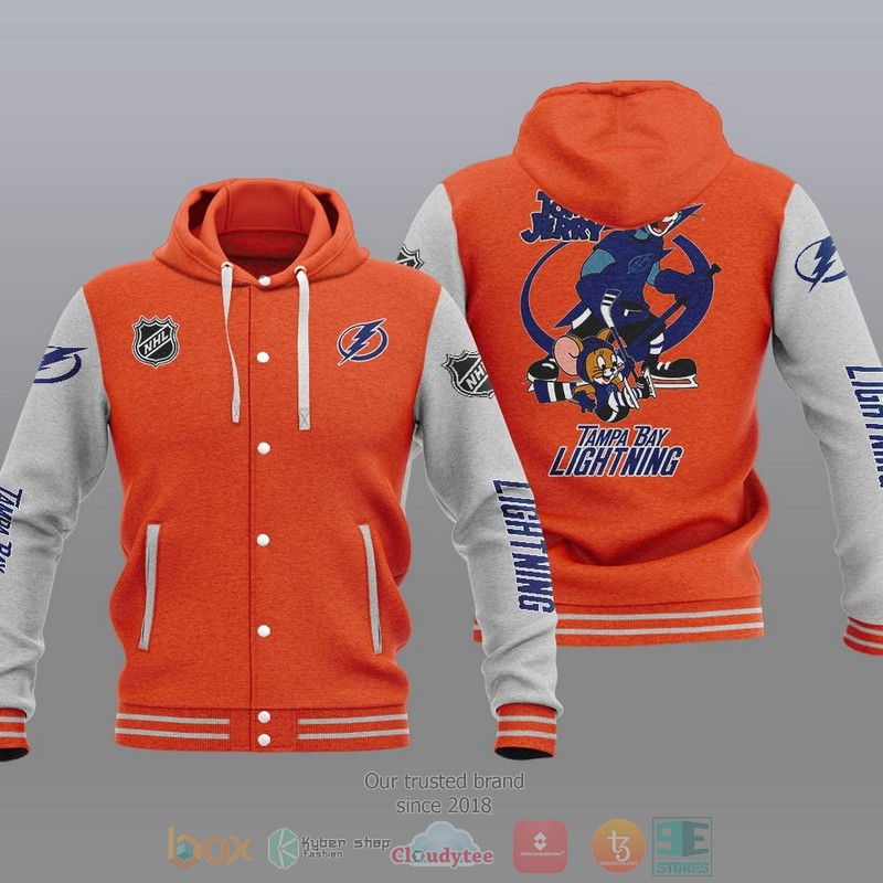 Tampa Bay Lightning Nhl Tom And Jerry Baseball Hoodie Jacket Tampa Bay Lightning Nhl Tom And Jerry Baseball Hoodie Jacket