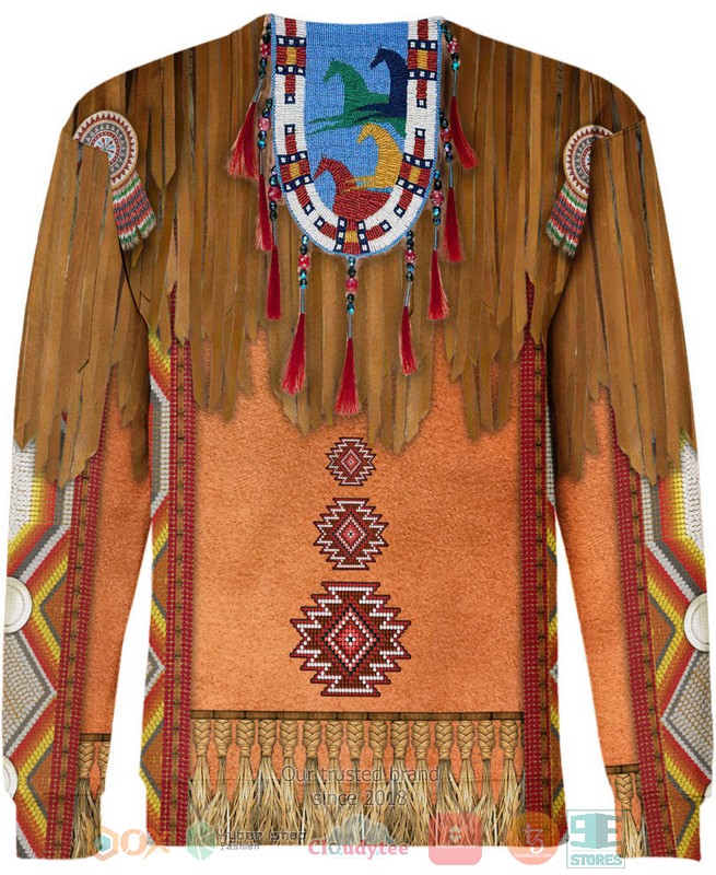 Tassels Style Native American All Over Printed Shirt 3D Shirt Tassels Style Native American All Over Printed Shirt 3D Shirt