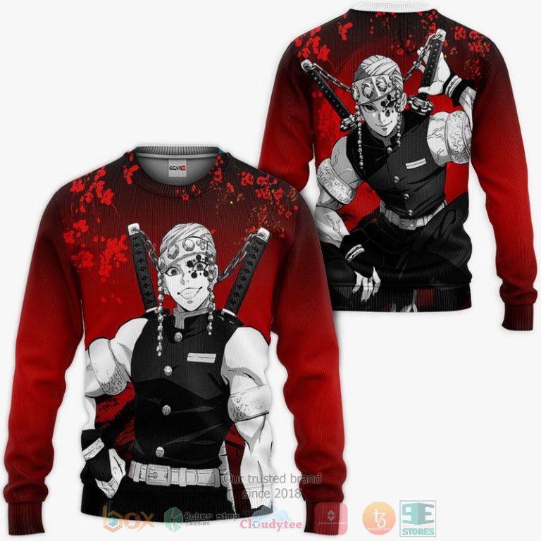 Tengen-Uzui-Kimetsu-Anime-Japan-Art-3D-Hoodie-Bomber-Jacket-2
