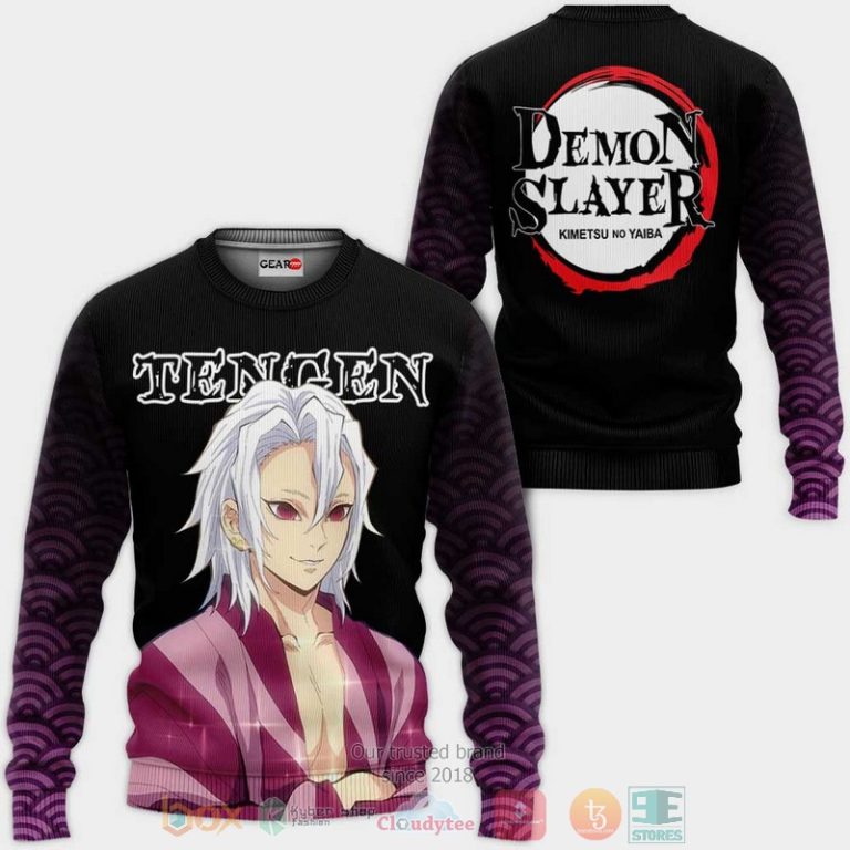 Tengen-Uzui-No-Makeup-Kimetsu-Anime-3D-Hoodie-Bomber-Jacket-2