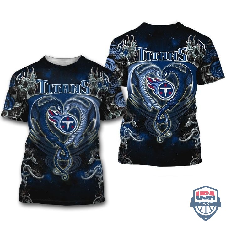 Tennessee Titans Dragon Nfl 3D Hoodie T-Shirt Tennessee Titans Dragon Nfl 3D Hoodie T-Shirt