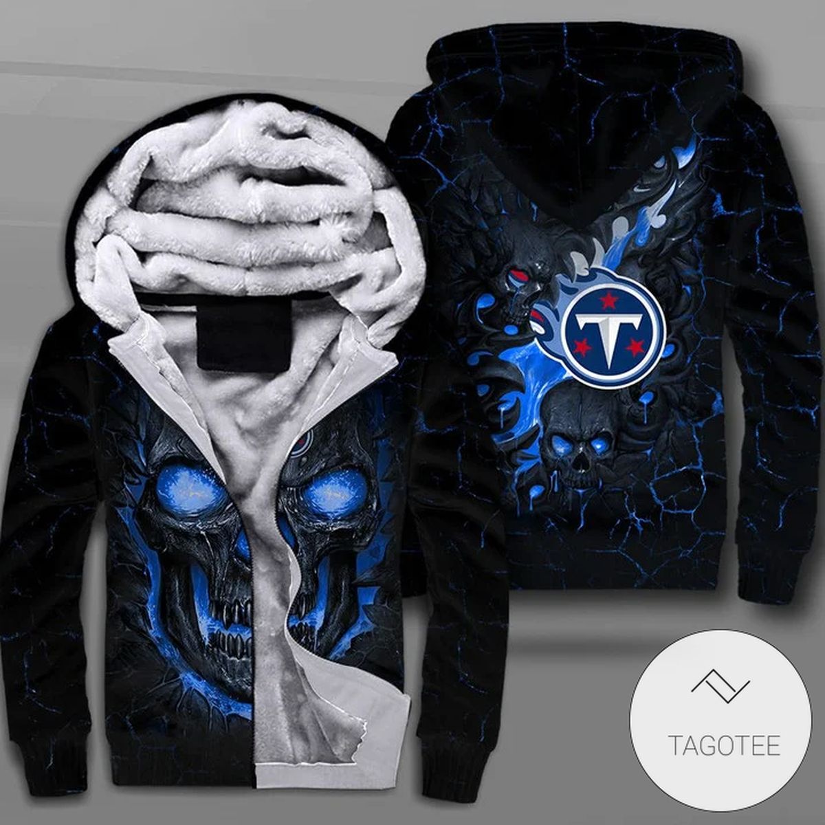 Tennessee Titans Lava Skull Zipper Fleece Hoodie Tennessee Titans Lava Skull Zipper Fleece Hoodie
