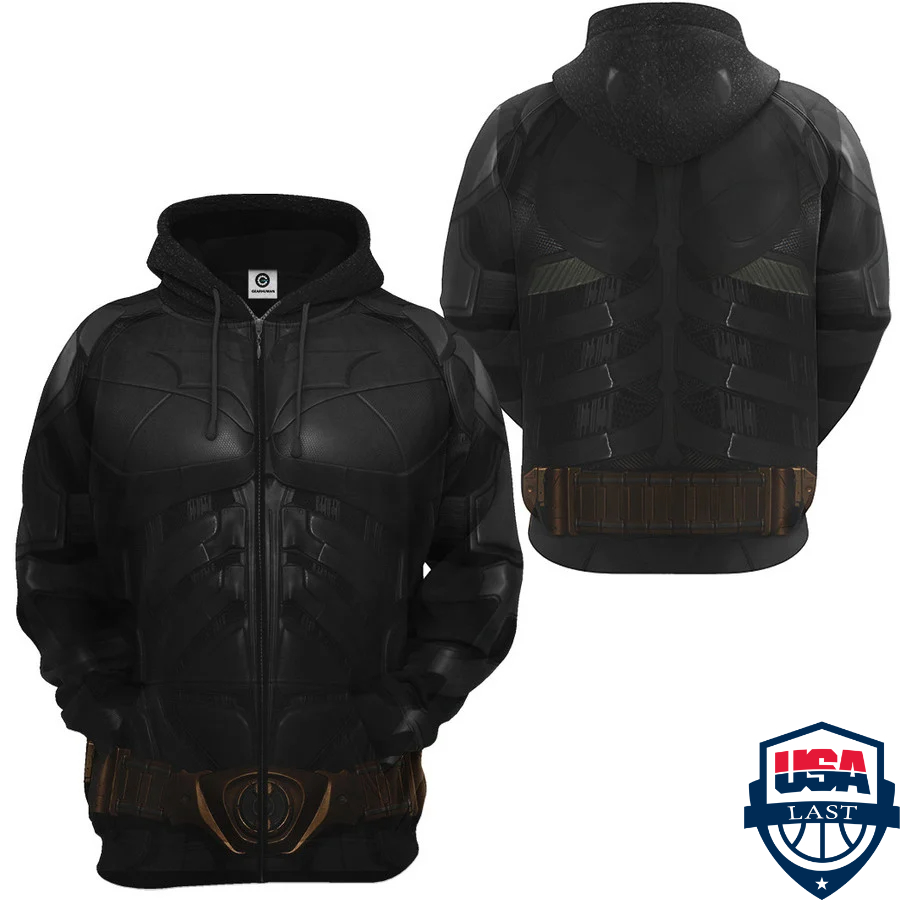 The Batman Costume 3D Hoodie Apparel The Batman Costume 3D Hoodie Apparel