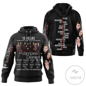 The Vampire 13 Years Anniversary Signatures Thank You For The Memories Hoodie