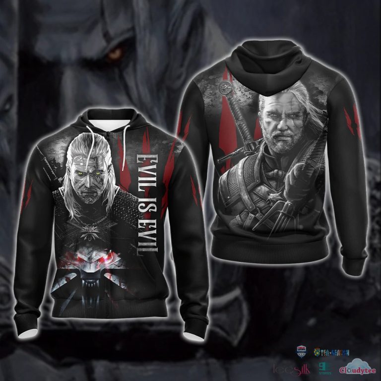 The-Witcher-Geralt-Evil-Is-Evil-Unisex-3D-Zip-Hoodie-T-Shirt-2