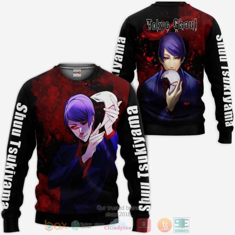 Tokyo-Ghoul-Shuu-Tsukiyama-Anime-3D-Hoodie-Bomber-Jacket-2