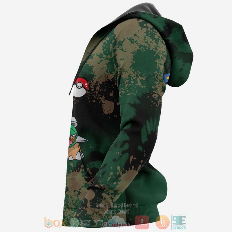 Torterra Pokemon Anime Tie Dye Style 3D Hoodie Torterra Pokemon Anime Tie Dye Style 3D Hoodie