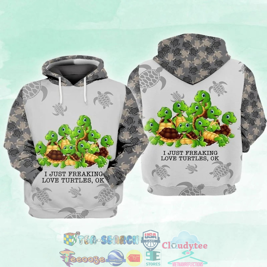 Turtle Cartoon I Just Freaking Love Turtles Ok 3D Hoodie Turtle Cartoon I Just Freaking Love Turtles Ok 3D Hoodie