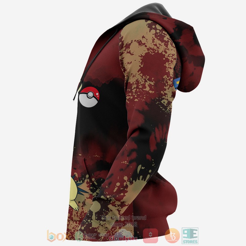 Typhlosion Pokemon Anime Tie Dye Style 3D Hoodie Typhlosion Pokemon Anime Tie Dye Style 3D Hoodie