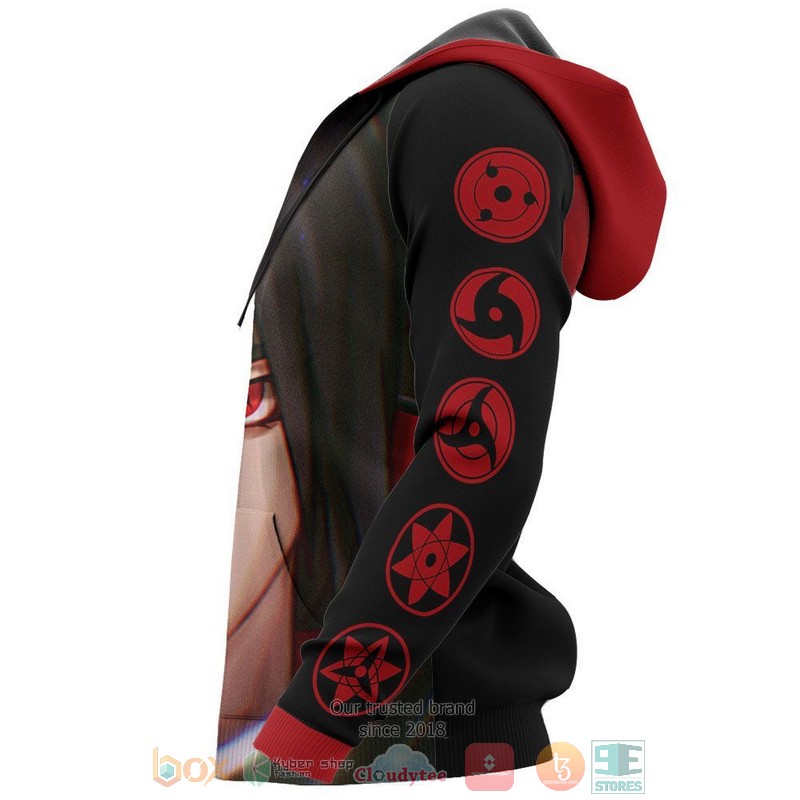 Uchiha Itachi Sharingan Eyes Anime 3D Hoodie Uchiha Itachi Sharingan Eyes Anime 3D Hoodie