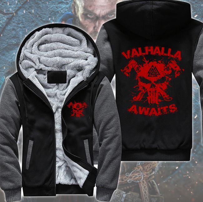 Valhalla-Awaits-Skull-Viking-Fleece-Hoodie-Jacket-2