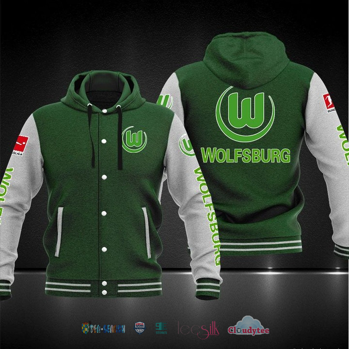 Vfl Wolfsburg Baseball Hoodie Jacket Vfl Wolfsburg Baseball Hoodie Jacket