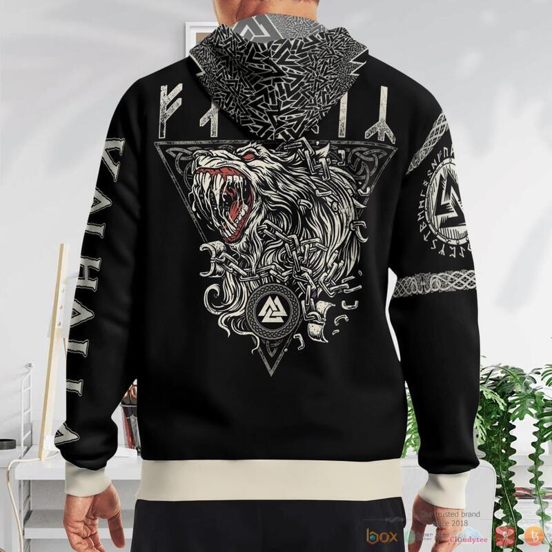 Viking Fenrir Wolf And Raven 3D Shirt Viking Fenrir Wolf And Raven 3D Shirt