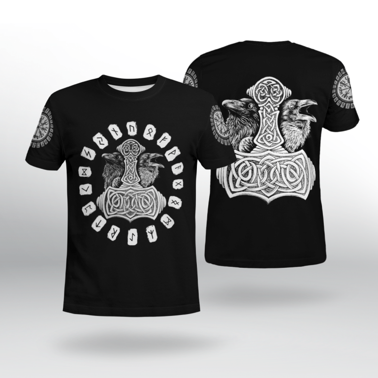 Viking-Hammer-Raven-3D-Shirt-Hoodie-2