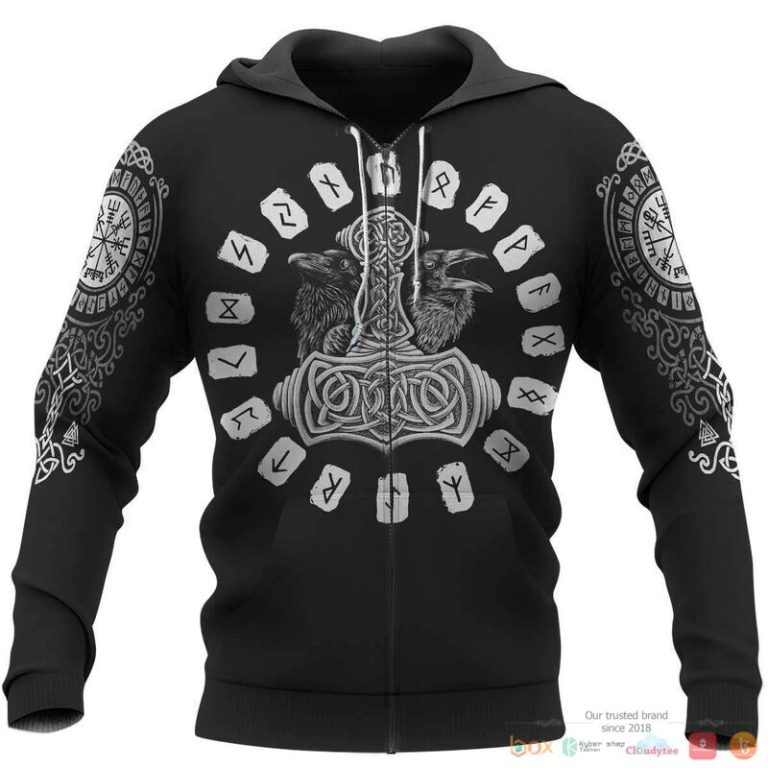 Viking-Hammer-Raven-3D-Shirt-Hoodie-3