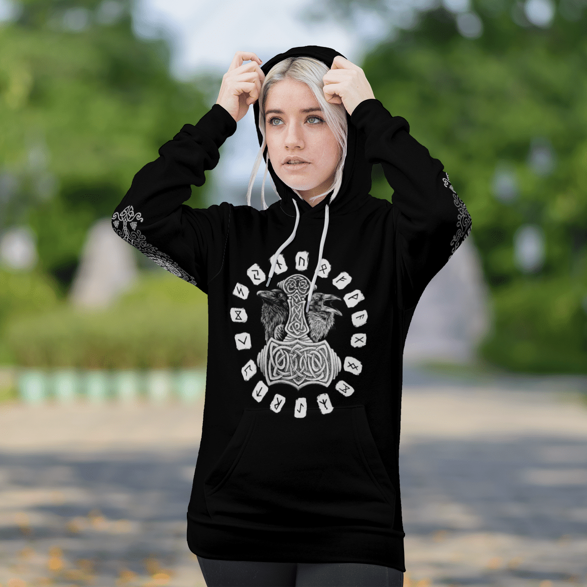 Viking Hammer Raven 3D Shirt Viking Hammer Raven 3D Shirt