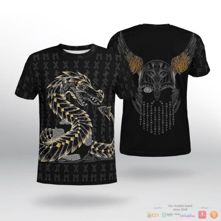 Viking-Odin-And-Jormungandr-Black-3D-Shirt-Hoodie-2