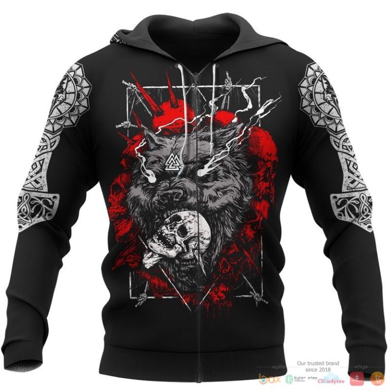 Viking-Odin-Fenrir-Wolf-3D-Shirt-Hoodie-3