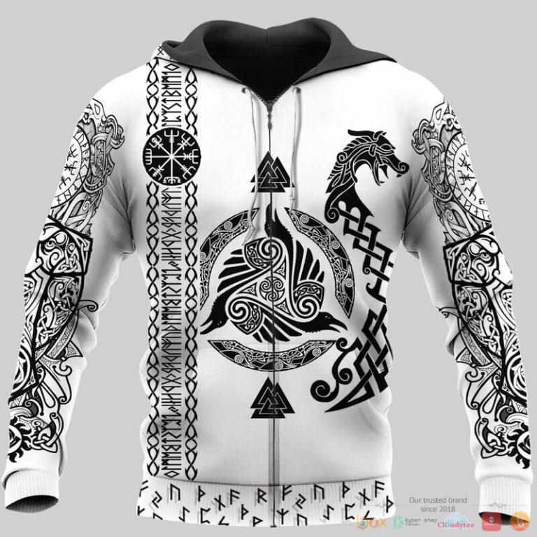 Viking-Raven-And-Wolf-3D-Shirt-Hoodie-3
