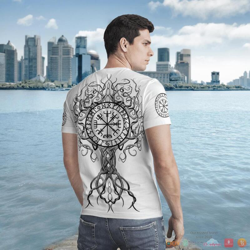 Viking Raven Hammer Vegvisir Yggdrasil 3D Shirt Viking Raven Hammer Vegvisir Yggdrasil 3D Shirt