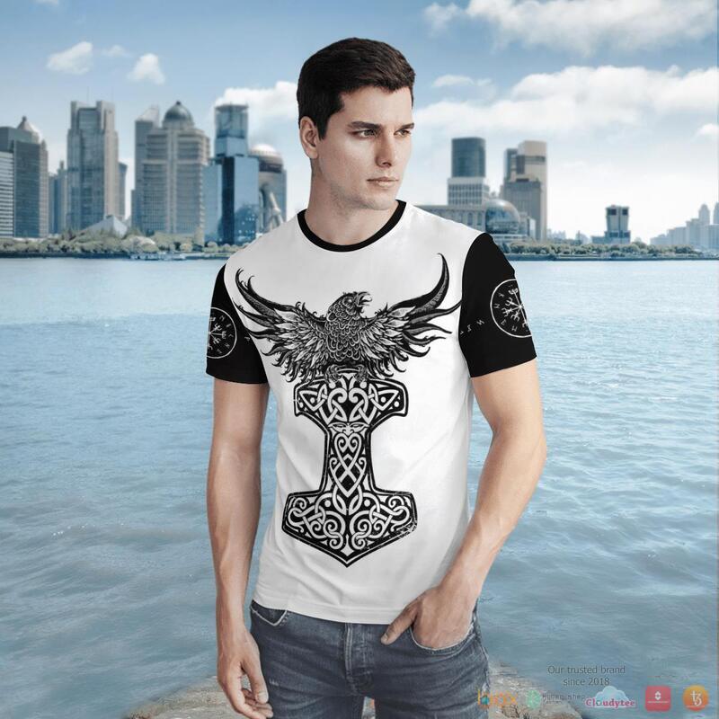 Viking Raven Hammer Yggdrasil Tree Of Life 3D Shirt Viking Raven Hammer Yggdrasil Tree Of Life 3D Shirt