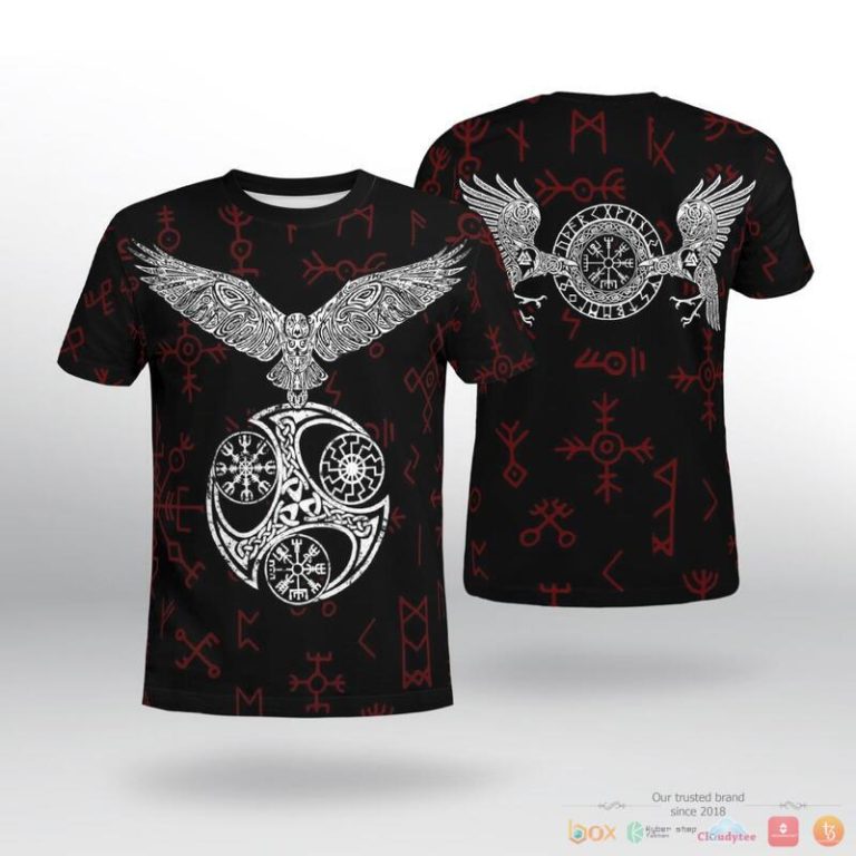 Viking-Raven-With-Vegvisir-3D-Shirt-Hoodie-2