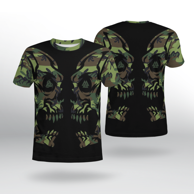Viking-Skull-Green-Camo-3D-Shirt-Hoodie-2