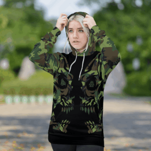 Viking Skull Green Camo 3D Shirt