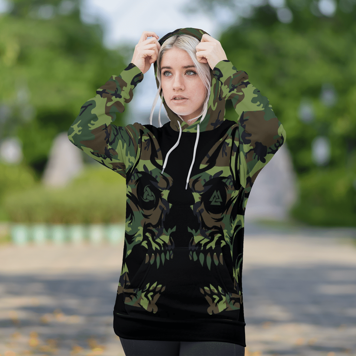 Viking Skull Green Camo 3D Shirt Viking Skull Green Camo 3D Shirt
