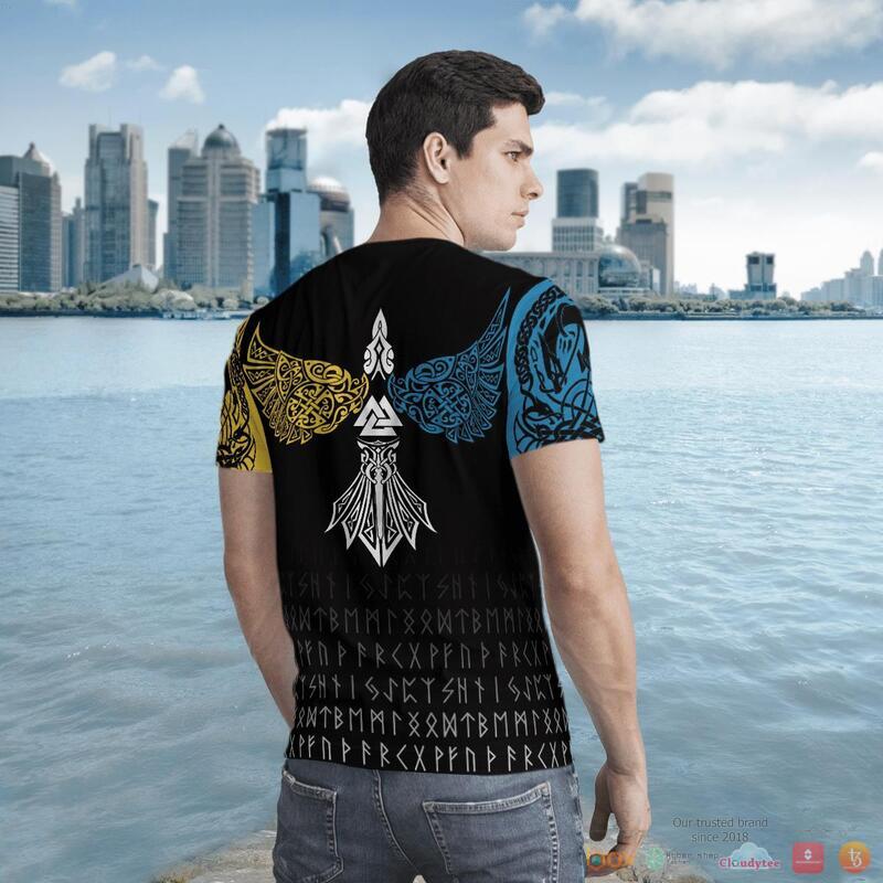 Viking The Sons Of Fenrir Skoll And Hati Raven 3D Shirt Viking The Sons Of Fenrir Skoll And Hati Raven 3D Shirt