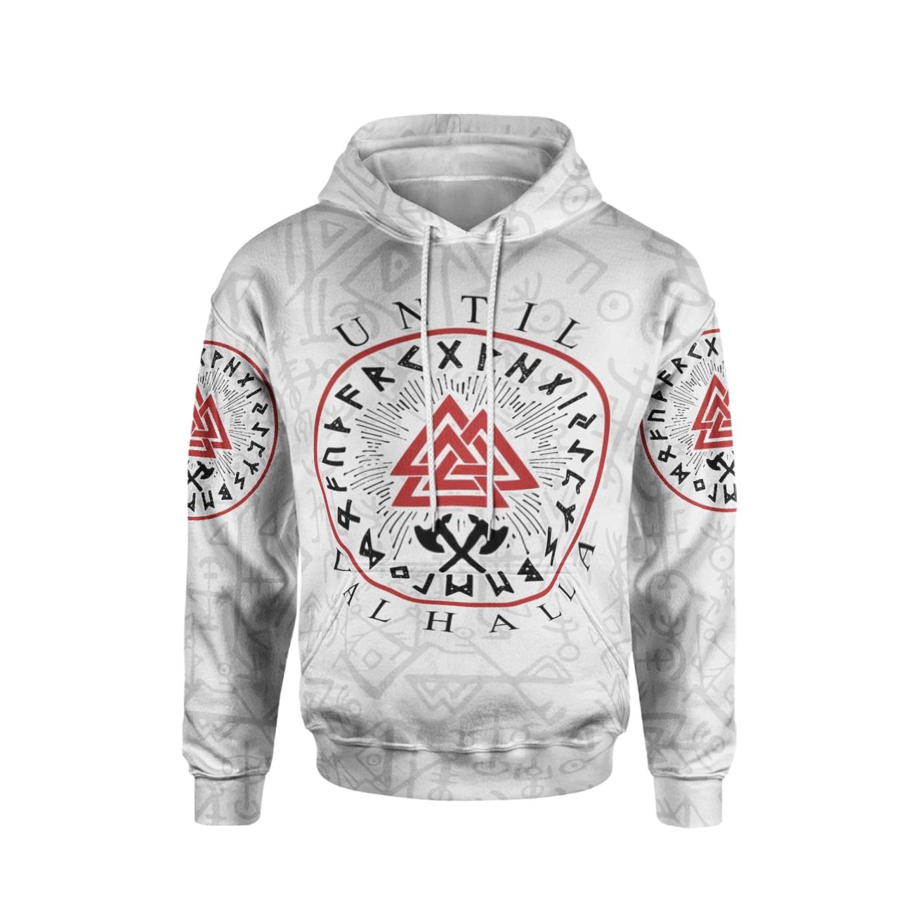 Viking Until Valhalla 3D Over Printed Hoodie Viking Until Valhalla 3D Over Printed Hoodie
