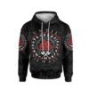 Viking Until Valhalla Black 3D Over Printed Hoodie