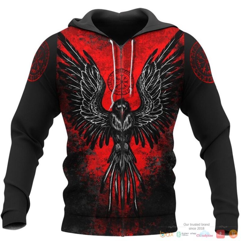 Viking-Viking-Raven-Vegvisir-3D-Shirt-Hoodie-2