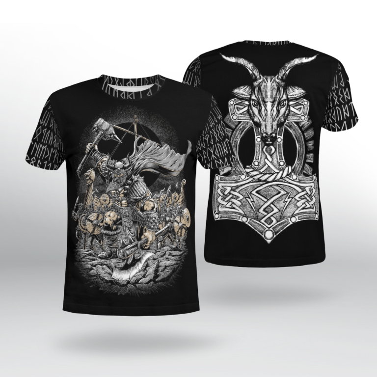 Viking-Warrior-Hammer-3D-Shirt-Hoodie-2
