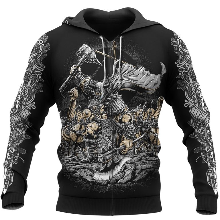 Viking-Warrior-Hammer-3D-Shirt-Hoodie-3