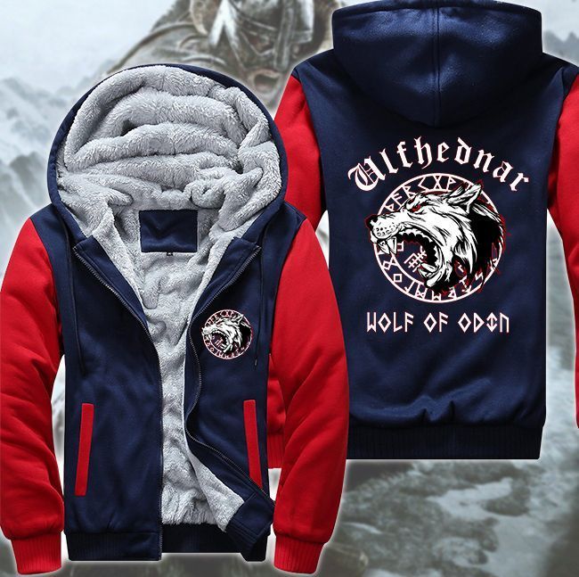 Viking Wolf Of Odin Fleece Hoodie Jacket Viking Wolf Of Odin Fleece Hoodie Jacket
