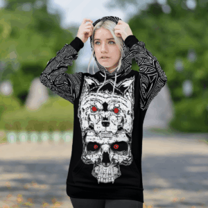 Viking Wolf Skull Raven 3D Shirt