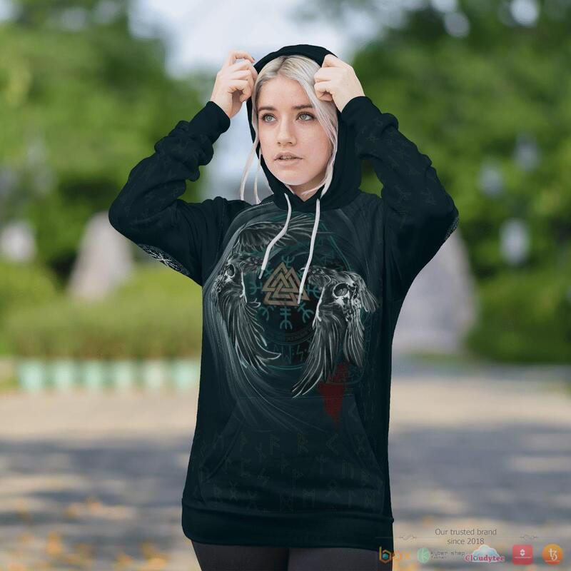 Viking Yin Yang Raven Valknut 3D Shirt Viking Yin Yang Raven Valknut 3D Shirt