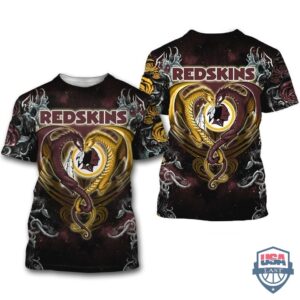 Washington Football Dragon Nfl 3D Hoodie T-Shirt