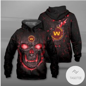 Washington Football Team Lava Skull Hoodie