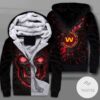 Washington Football Team Lava Skull Zipper Fleece Hoodiee