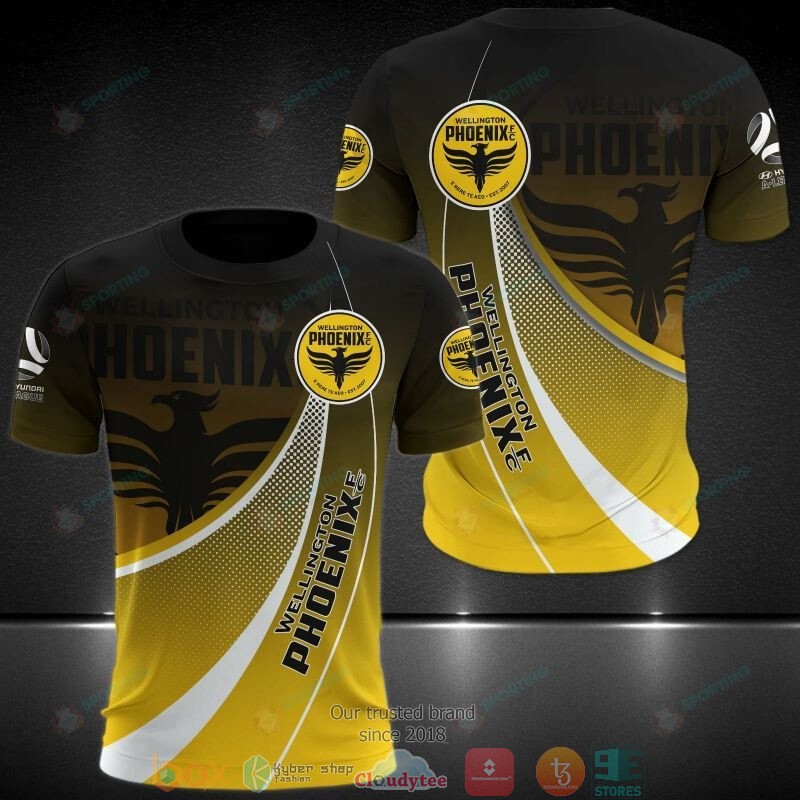 Wellington Phoenix Fc Black Yellow 3D Hoodie Wellington Phoenix Fc Black Yellow 3D Hoodie