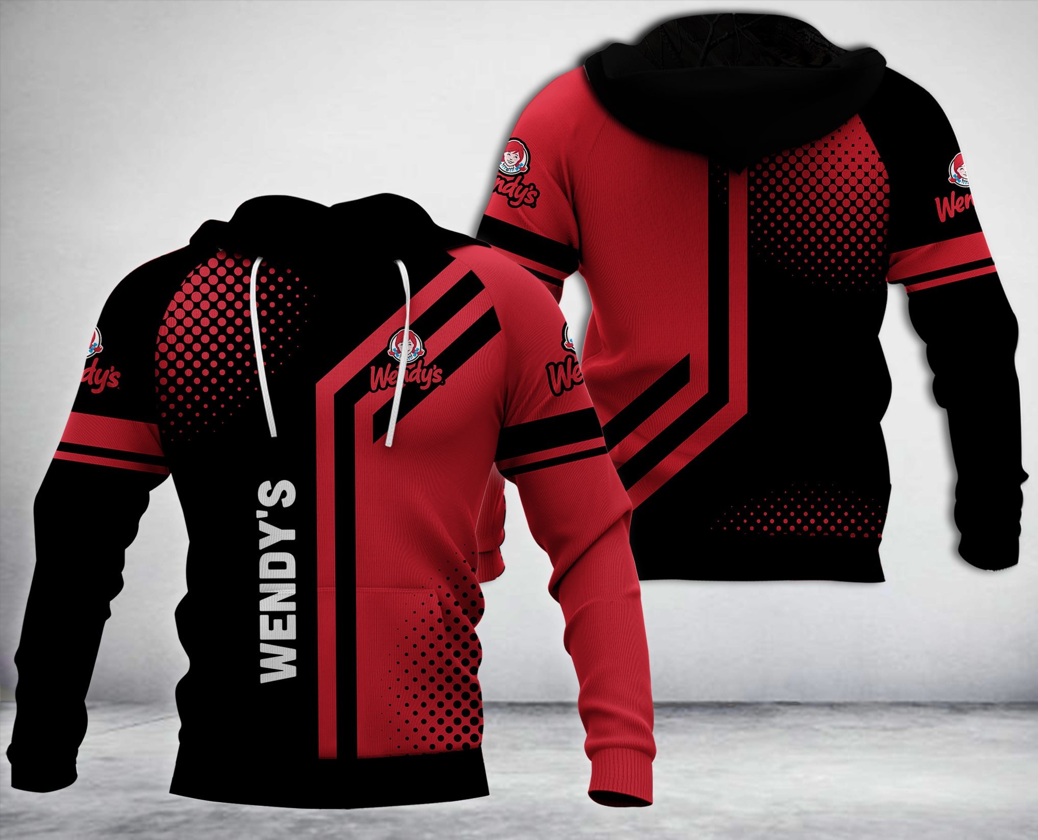 Wendy’S Black Red 3D Hoodie Wendy’S Black Red 3D Hoodie