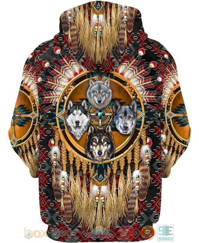 Wolf Native American 3D Hoodie Wolf Native American 3D Hoodie