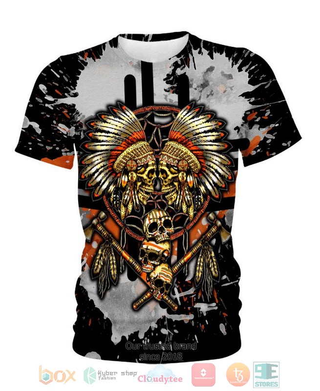 Yellow Native Skull 3D Shirt Yellow Native Skull 3D Shirt