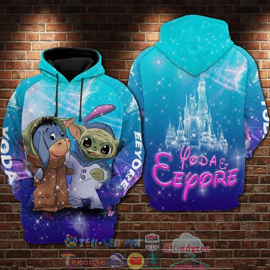 Yoda And Eeyore Disney Castle 3D Hoodie Yoda And Eeyore Disney Castle 3D Hoodie
